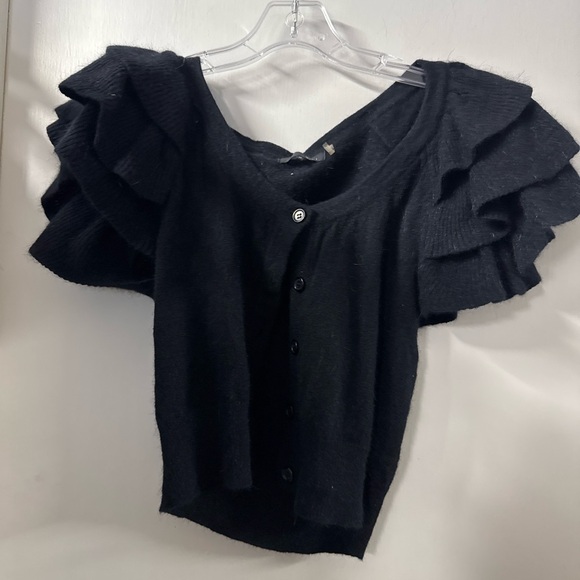 Ryu angora wool short sleeve cardigan S // 092523 - Picture 1 of 2